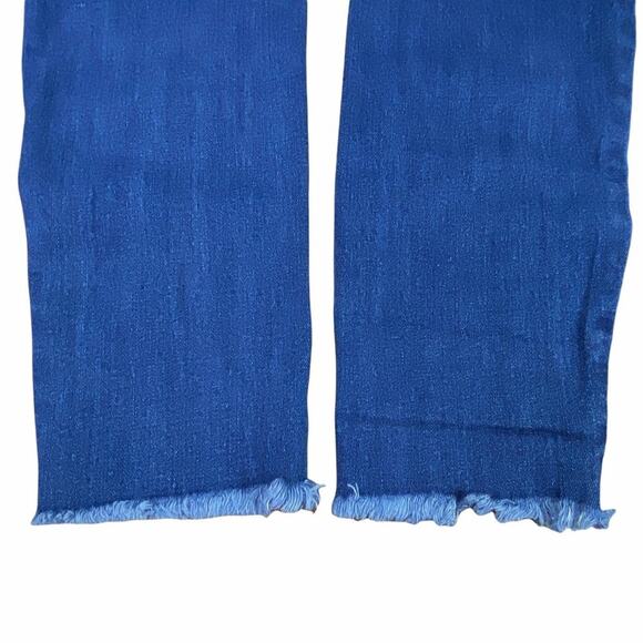 K's More Stretch High Rise Denim Skinny Blue Jeans Raw Hem Size 5 - Picture 6 of 12